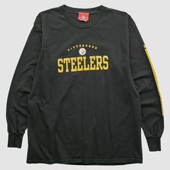Pittsburgh Steelers NFL 2000s Long Sleeve T-shirt - Black Vintage cheap
