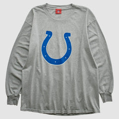 Indianapolis Colts 2000s Long Sleeve T-shirt - Heather Gray Vintage discount