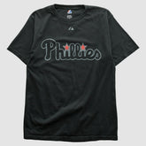 Philadelphia Phillies Majestic 2000s T-shirt - Black Vintage