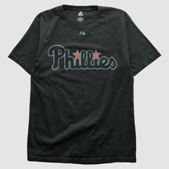 Philadelphia Phillies Majestic 2000s T-shirt - Black Vintage