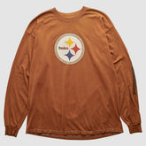 Pittsburgh Steelers Gildan 2000s Long Sleeve T-shirt - Brown Vintage for sale
