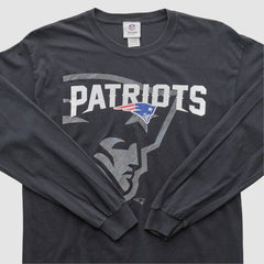 New England Patriots NFL 2010s Long Sleeve T-shirt - Black Vintage on sale