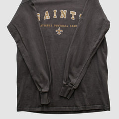 New Orleans Saints NFL 2000s Long Sleeve T-shirt - Charcoal Vintage sale