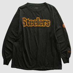 Pittsburgh Steelers NFL 2000s Long Sleeve T-shirt - Black Vintage cheap