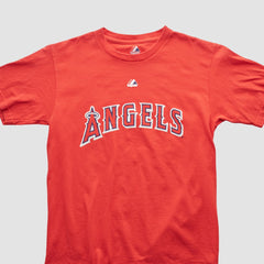 Los Angeles Angels Majestic 2000s T-shirt - Red Vintage