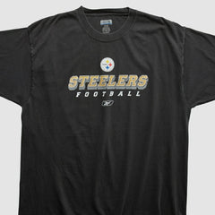 Pittsburgh Steelers Reebok 2000s T-shirt - Black Vintage cheap