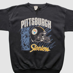 Pittsburgh Steelers Tultex 1992 Pullover Sweatshirt - Black Vintage online