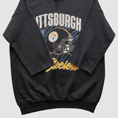 Pittsburgh Steelers Tultex 1992 Pullover Sweatshirt - Black Vintage online