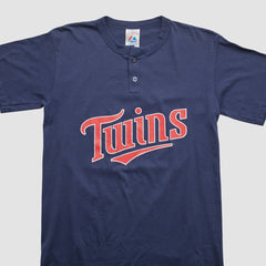Minnesota Twins Majestic 2000s T-shirt - Navy Vintage