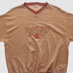 Cleveland Browns CRABLE SPORTSWEAR 90s Pullover Sweatshirt - Tan Vintage discount