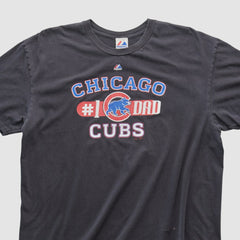 Chicago Cubs Majestic 2010s T-shirt - Black Vintage