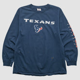 Houston Texans NFL 2000s Long Sleeve T-shirt - Navy Vintage on sale