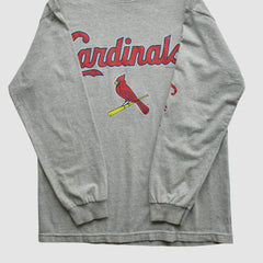 St. Louis Cardinals 2000s Long Sleeve T-shirt - Heather Gray Vintage