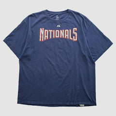 Washington Nationals Majestic 2010s T-shirt - Navy Vintage