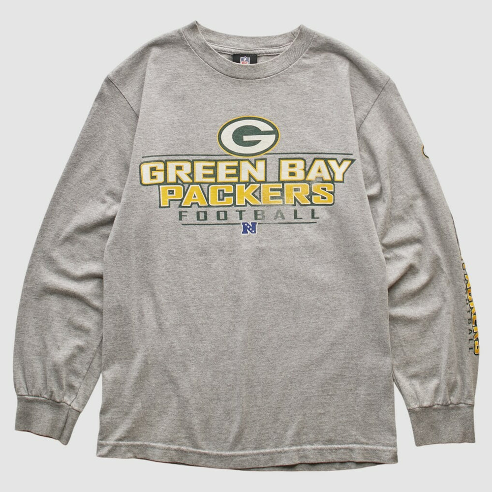 Green Bay Packers NFL 2010s Long Sleeve T-shirt - Heather Gray Vintage discount