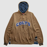 Indianapolis Colts NFL 2000s Hooded Pullover Sweatshirt - Tan Vintage sale