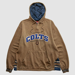 Indianapolis Colts NFL 2000s Hooded Pullover Sweatshirt - Tan Vintage sale