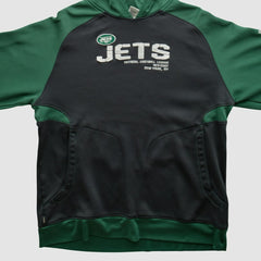 New York Jets Reebok 2010s Hooded Pullover Sweatshirt - Black Vintage sale