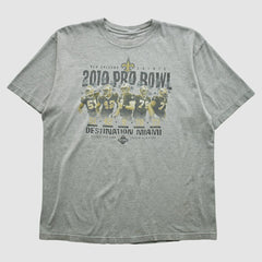 New Orleans Saints Reebok 2010 T-shirt - Heather Gray Vintage sale