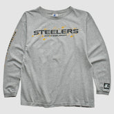 Pittsburgh Steelers Starter 90s Long Sleeve T-shirt - Heather Gray Vintage outlet