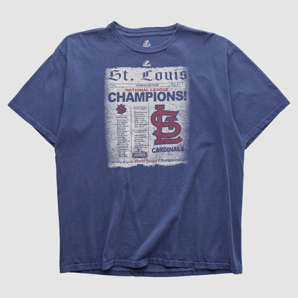 St. Louis Cardinals Majestic 2011 T-shirt - Navy Vintage