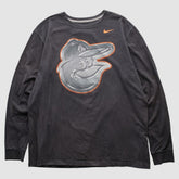 Baltimore Orioles 2010s Long Sleeve T-shirt - Black Vintage | Nike