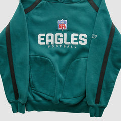 Philadelphia Eagles Reebok 2000s Hooded Pullover Sweatshirt - Teal Vintage online