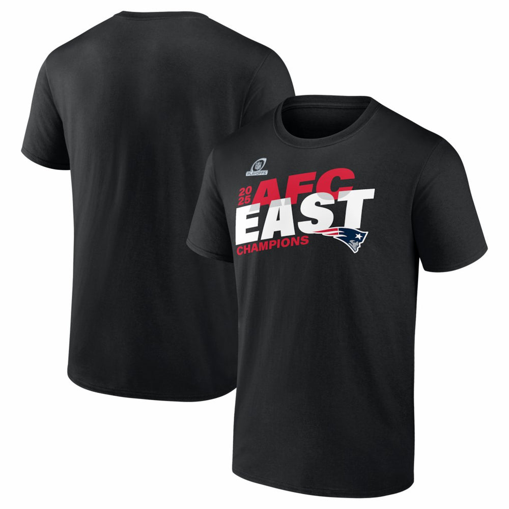 New England Patriots 2025 AFC East Division Champions Big & Tall Conquer T-Shirt - Black online