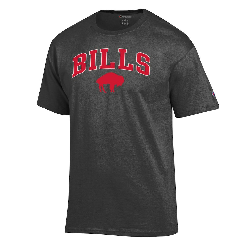 Buffalo Bills Champion Arch Over Logo T-Shirt - Heather Charcoal sale