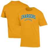 Los Angeles Chargers Champion Arch Over Logo T-Shirt - Gold on sale