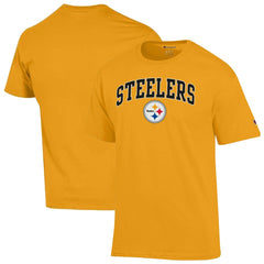 Pittsburgh Steelers Champion Arch Over Logo T-Shirt - Gold for sale