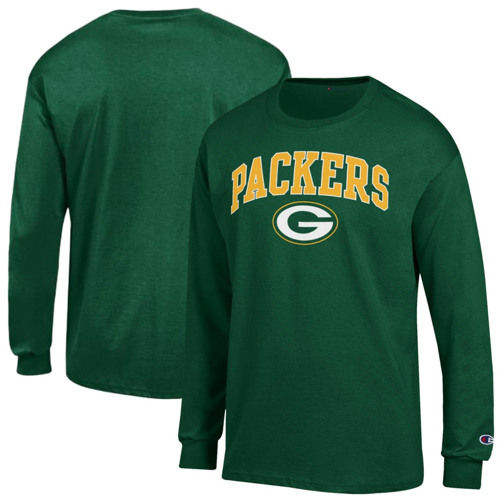 Green Bay Packers Champion Arch Over Logo Long Sleeve T-Shirt - Green for sale