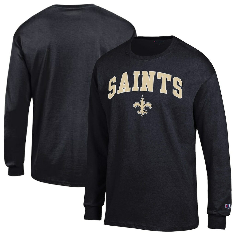 New Orleans Saints Champion Arch Over Logo Long Sleeve T-Shirt - Black online