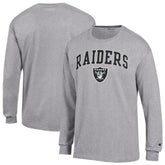 Las Vegas Raiders Champion Arch Over Logo Long Sleeve T-Shirt - Gray cheap