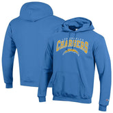 Los Angeles Chargers Champion Powerblend Arch over Logo Hoodie - Powder Blue sale