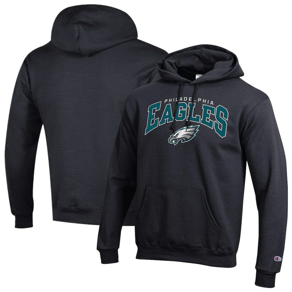 Philadelphia Eagles Champion Powerblend Arch over Logo Hoodie - Black sale