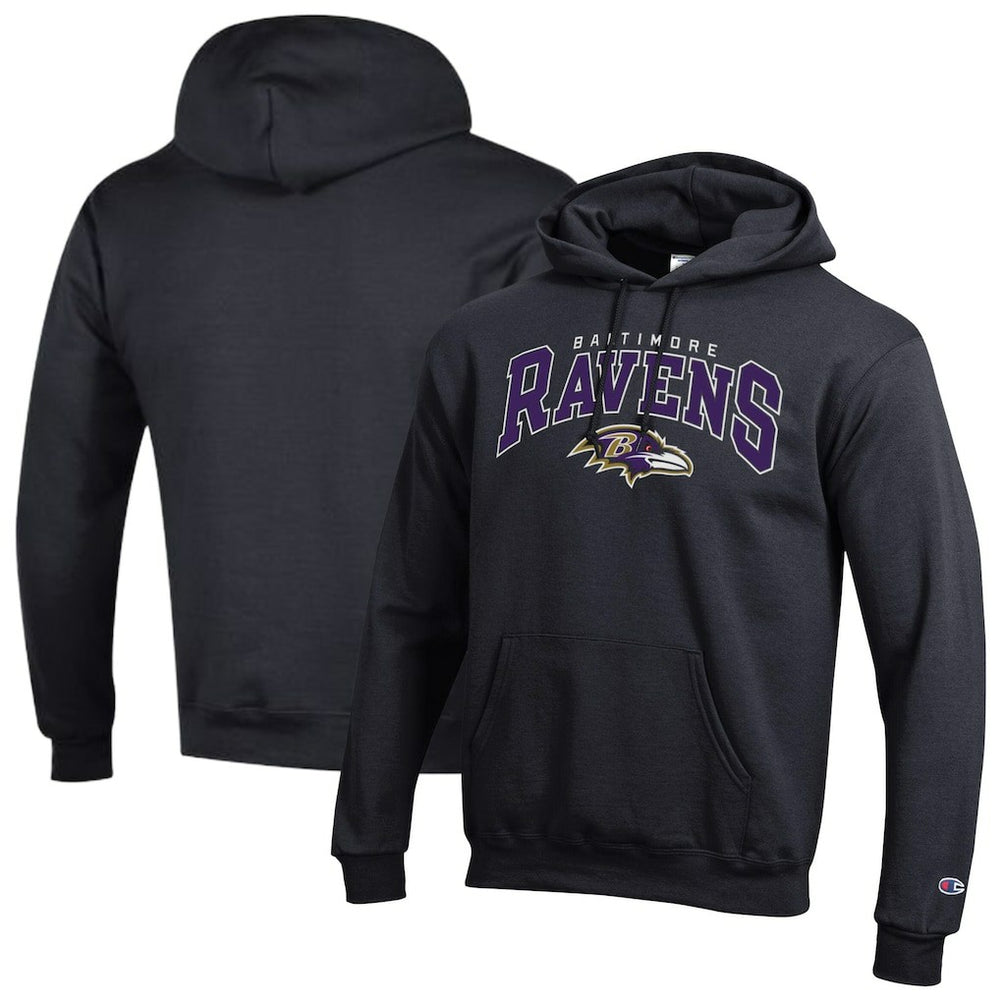 Baltimore Ravens Champion Powerblend Arch over Logo Hoodie - Black online