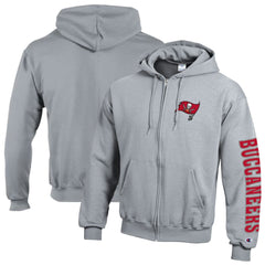 Tampa Bay Buccaneers Champion Powerblend Fleece Full-Zip Hoodie - Heather Charcoal cheap