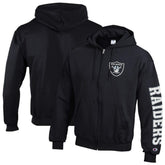 Las Vegas Raiders Champion Powerblend Fleece Full-Zip Hoodie - Black for sale