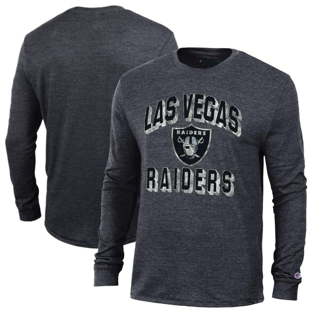Las Vegas Raiders Champion Ultimate Tri-Blend Long Sleeve T-Shirt - Black sale