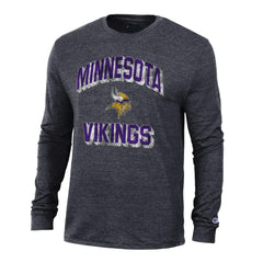 Minnesota Vikings Champion Ultimate Tri-Blend Long Sleeve T-Shirt - Heather Black for sale