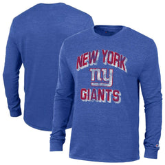 New York Giants Champion Ultimate Tri-Blend Long Sleeve T-Shirt - Heather Royal online