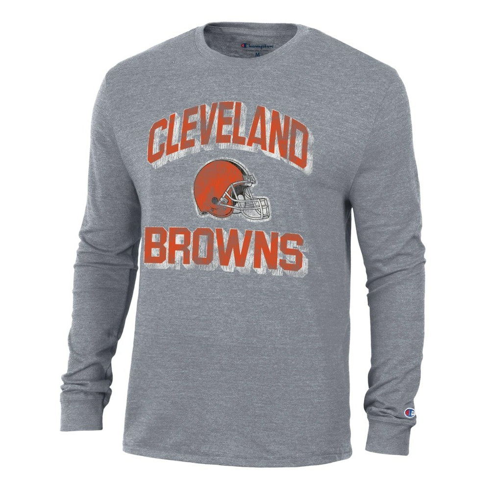 Cleveland Browns Champion Ultimate Tri-Blend Long Sleeve T-Shirt - Charcoal discount