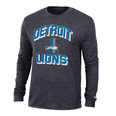 Detroit Lions Champion Ultimate Tri-Blend Long Sleeve T-Shirt - Heather Charcoal for sale