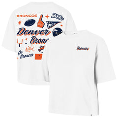 Denver Broncos '47 Women's Collage Script Reed City T-Shirt - White on sale