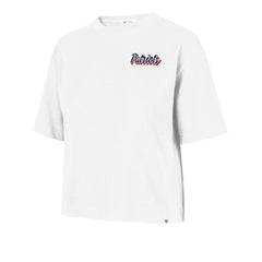 New England Patriots '47 Women's Collage Script Reed City T-Shirt - White on sale