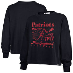 New England Patriots '47 Women's Team Collage Sydney Long Sleeve T-Shirt - Navy on sale