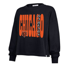 Chicago Bears '47 Women's Stacked Sydney Long Sleeve T-Shirt - Navy outlet