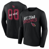 Arizona Cardinals Hustle Personalized Name & Number Long Sleeve T-Shirt - Black online
