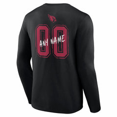 Arizona Cardinals Hustle Personalized Name & Number Long Sleeve T-Shirt - Black online